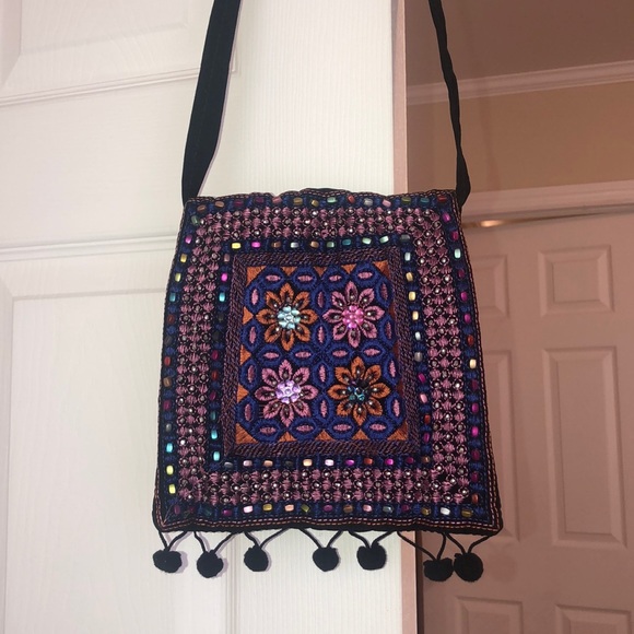 Boho printed bag, handmade from India! - Picture 2 of 3